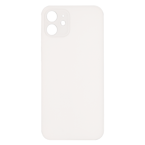 Back Glass Compatible for iPhone 12 (Large Camera Hole) (Aftermarket) - White